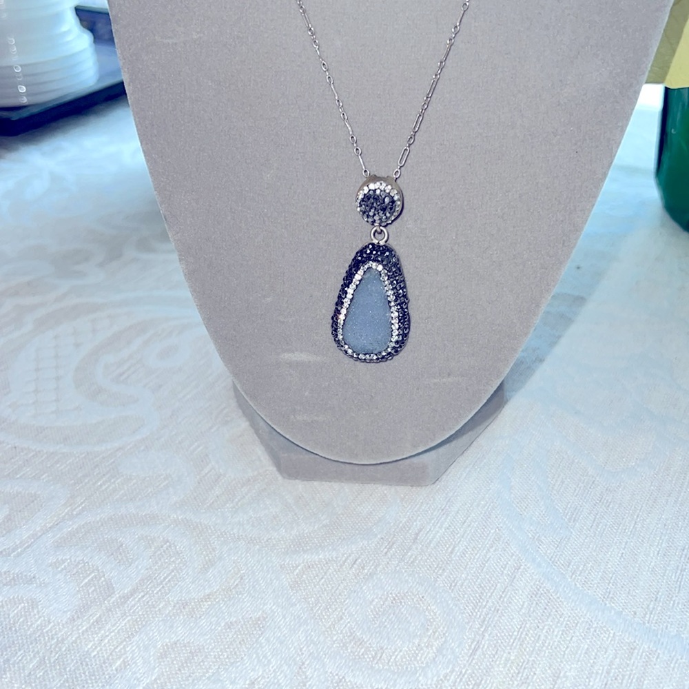 Druzy  necklace with chain